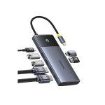 OS-Baseus Metal Gleam Series II  7-in-1 USB HUB（MAC Dual Display) Space Grey (USB-C to 1*HDMI4K@60Hz - Image 2