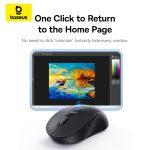 OS-Baseus F02 Ergonomic Wireless Mouse Bluetooth Single Cosmic Black - Image 4