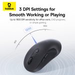 OS-Baseus F02 Ergonomic Wireless Mouse Bluetooth Single Cosmic Black - Image 5