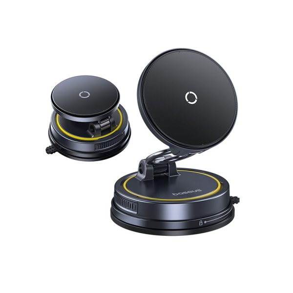 Baseus PrimeTrip VC2 Flex Pro Magnetic Wireless Car Charger Mount Suction Cup Version Cosmic Black - Image 2