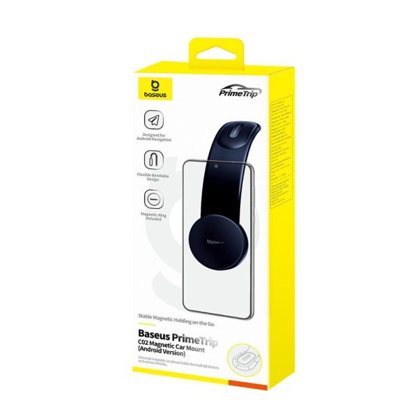 Baseus PrimeTrip C02 Magnetic Car Mount (Android Version) Stick-on Type Cluster Black - Image 6