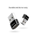 Baseus Mini Type-C female to USB male adapter converter Black