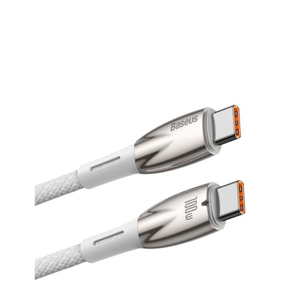 Fast Charging Data Cable Type-C  100W 1m White - Image 2
