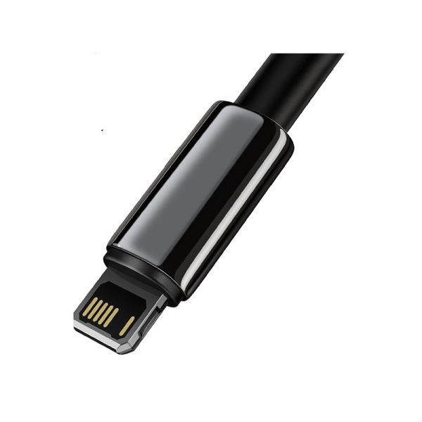 Baseus Tungsten Gold Fast Charging Data Cable USB to iP 2.4A 1m Black - Image 2