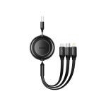 Baseus Bright Mirror 2 Series Retractable 3-in-1 Fast Charging  Data Cable USB to M+L+C 3.5A 1.1m Bl