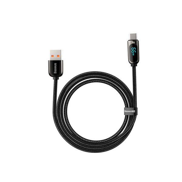 Baseus Display Fast Charging Data Cable USB to Type-C 66W 1m Black - Image 2