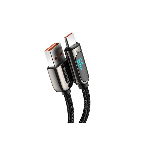 Baseus Display Fast Charging Data Cable USB to Type-C 66W 1m Black - Image 3