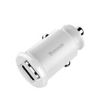 Baseus Grain Car Charger（Dual USB 5V 3.1A ) White - Image 2