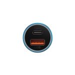 Max Dual Fast Charger Car Charger U+C 60W Blue - Image 2