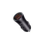 Max Dual Fast Charger Car Charger U+C 60W DarkGray - Image 2
