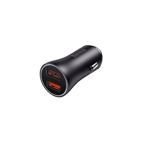 Max Dual Fast Charger Car Charger U+C 60W DarkGray - Image 3
