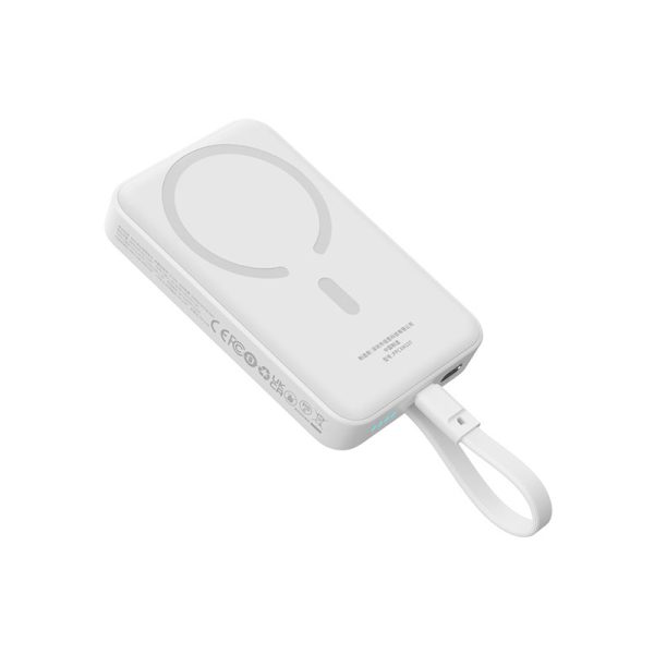 OS-Baseus Magnetic Mini Wireless Fast Charge Power Bank Type-C Edition  10000mAh 30W Stellar White - Image 2
