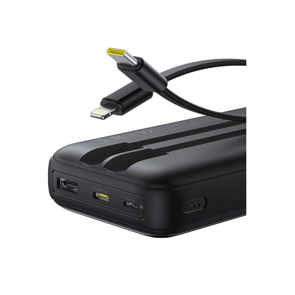 Baseus Lipow Dual-Cable Power Bank with Digital Display 20000mAh 22.5W Cosmic Black (Includes: Simpl - Image 4
