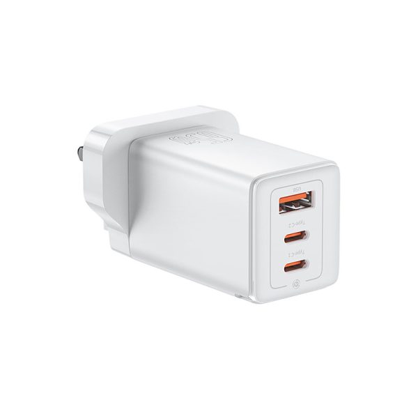 OS-Baseus GaN5 Pro Fast Charger 2C+U 65W UK  Moon White(Include：Baseus Xiaobai series fast charging - Image 3