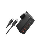 OS-Baseus GaN5 Pro Fast Charger 2C+2U 100W UK Cluster Black (With Mini White Cable Type-C to Type-C - Image 3