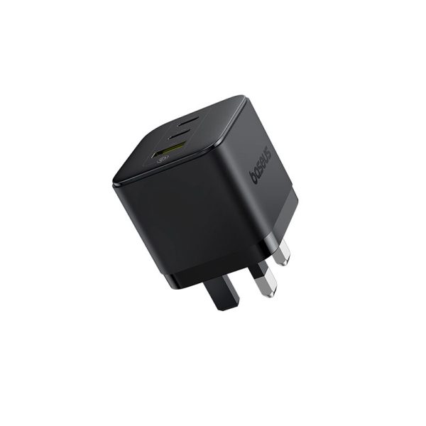 Baseus Palm Fast Charger 2C+U 65W UK Cluster Black (With: Baseus Mini White Cable Type-C to Type-C 1 - Image 2
