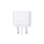 OS-Baseus Palm Fast Charger 2C+U 65W UK Moon White (With: Baseus Mini White Cable Type-C to Type-C 1 - Image 2