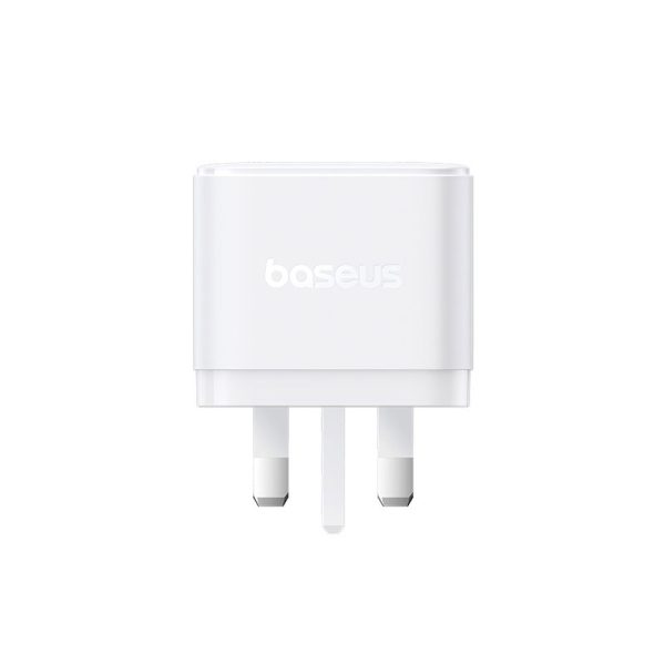 OS-Baseus Palm Fast Charger 2C+U 65W UK Moon White (With: Baseus Mini White Cable Type-C to Type-C 1 - Image 2