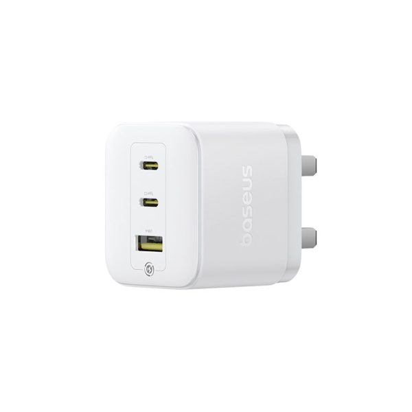 OS-Baseus Palm Fast Charger 2C+U 65W UK Moon White (With: Baseus Mini White Cable Type-C to Type-C 1 - Image 3