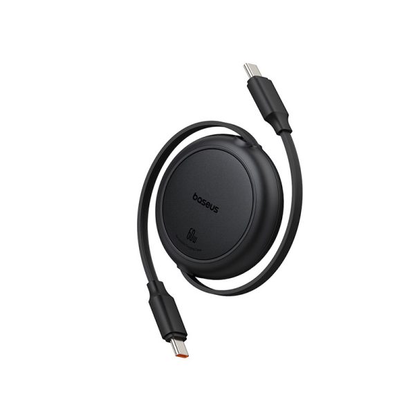 Baseus Free2Pull Mini Charging Cable USB-C to USB-C 60W 1m Cluster Black - Image 2