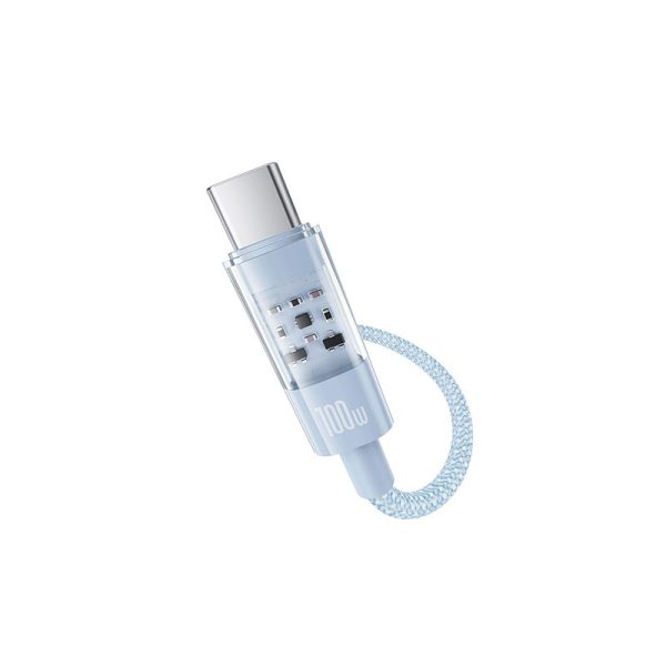 Baseus Gem Fast-Charging Data Cable USB to USB-C 100W 2m Galaxy Blue - Image 2