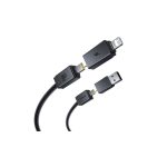 Baseus Versatile Two-for-Two Fast Charging Cable U+C to C+L 60W 0.6m Cosmic Black - Image 2