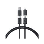 Baseus Versatile Two-for-Two Fast Charging Cable U+C to C+L 60W 0.6m Cosmic Black