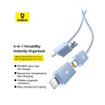Baseus Versatile Two-for-Two Fast Charging Cable U+C to C+L 60W 2m Galaxy Blue