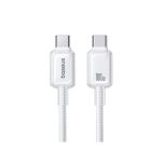 Baseus Crystal Fast Charging Data Cable USB-C to USB-C 100W 2m Moon White - Image 2