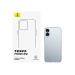 Baseus Simple Series Phone Case with Lens Protector for iP 16, Clear - Image 2