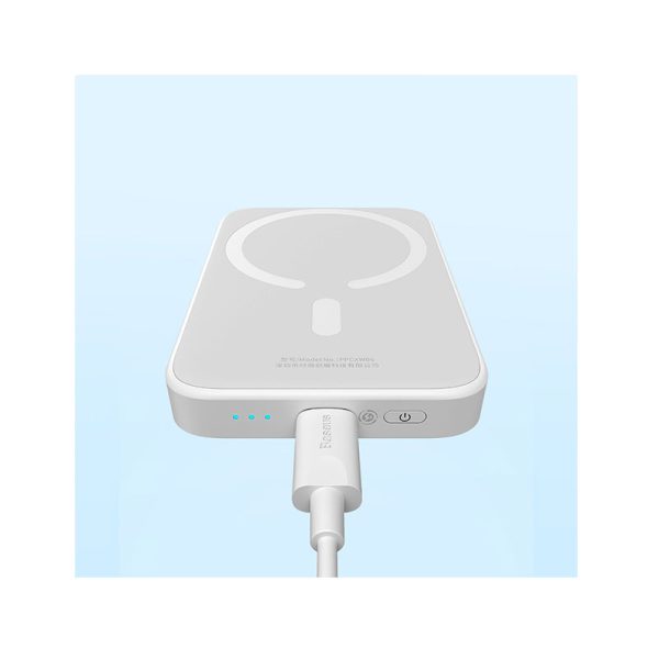 Magnetic Wireless C-C Powerbank 10000mAh 30cmWhite - Image 3