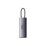 Baseus Metal Gleam Series 8-Port Type-C HUB Adapter （Type-C to HDMI4K@60Hz*1+USB3.0*3+PD*1+RJ45*1+SD - Image 2