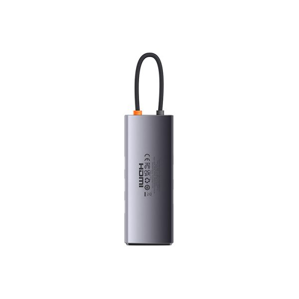 Baseus Metal Gleam Series 8-Port Type-C HUB Adapter （Type-C to HDMI4K@60Hz*1+USB3.0*3+PD*1+RJ45*1+SD - Image 2